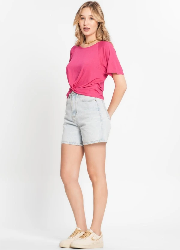 Infinita Cor - Blusa Feminina Lisa Rosa 3