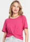 Infinita Cor - Blusa Feminina Lisa Bege - variação: Rosa