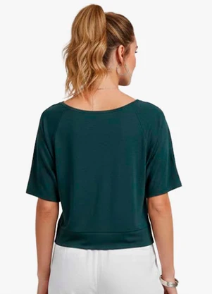 Infinita Cor - Blusa Feminina Lisa Verde - INFINITA COR