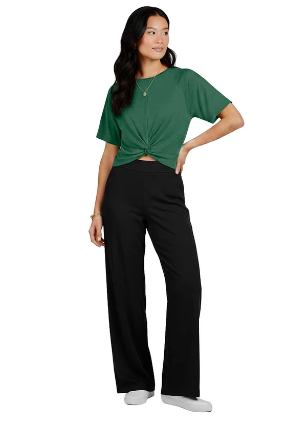 Infinita Cor - Blusa Feminina Lisa Verde 3