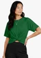 Infinita Cor - Blusa Feminina Lisa Bege - variação: Verde