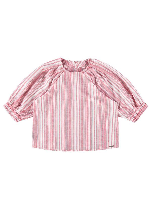 Enfim - Blusa Feminina Listrada Ampla Rosa