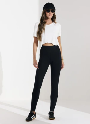 Veev - Blusa Feminina Malha Bamboo Fenda Lateral Bege - VEEV