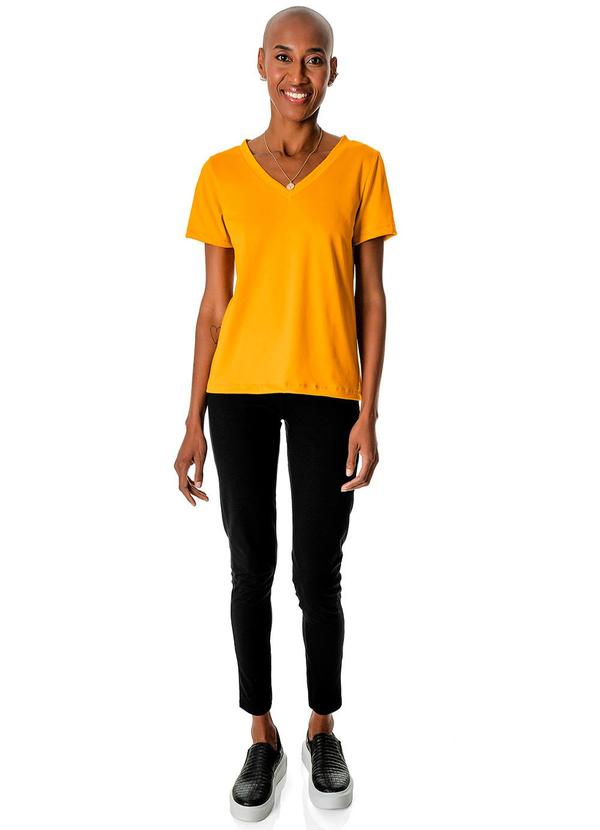 Rovitex - Blusa Feminina Malha Delicate Básica Amarelo 3