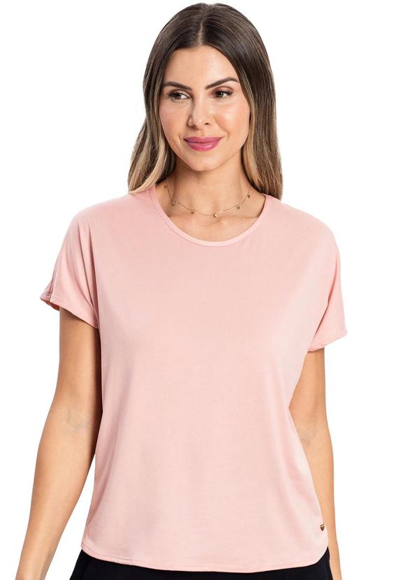 Rovitex - Blusa Feminina Malha Delicate Básica Rosa