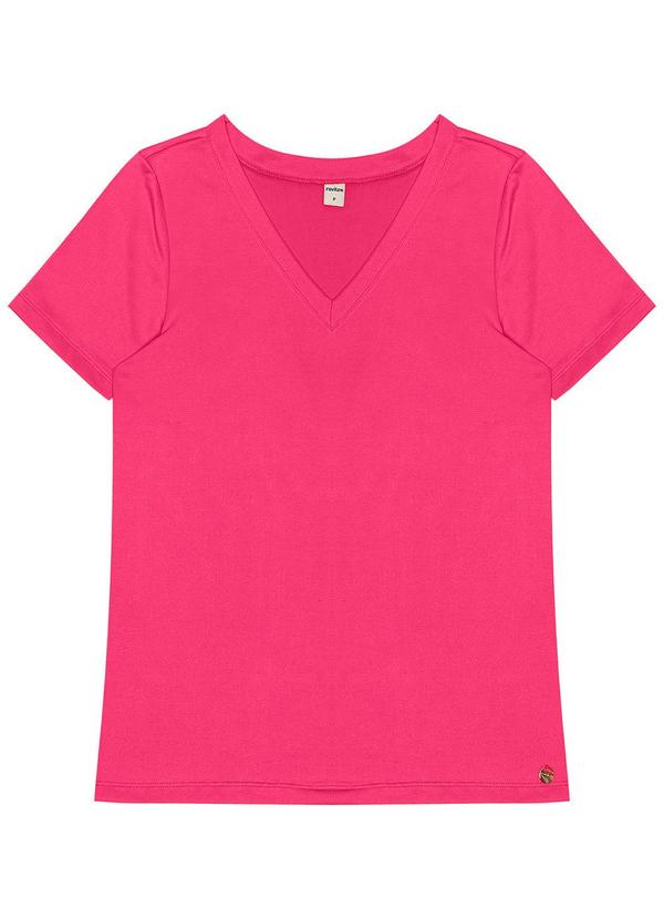 Rovitex - Blusa Feminina Malha Delicate Decote V Rosa
