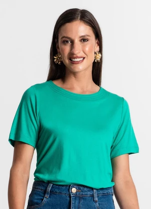 Rovitex - Blusa Feminina Manfa Curta Verde - ROVITEX