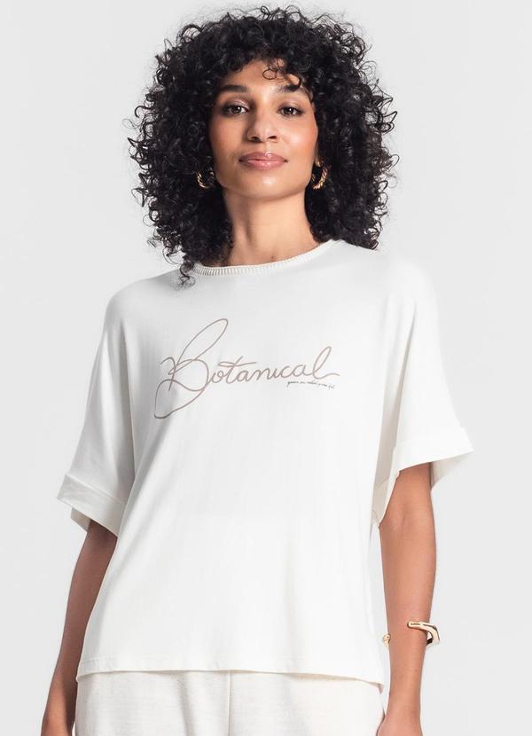 Rovitex - Blusa Feminina Manga Ampla Bege