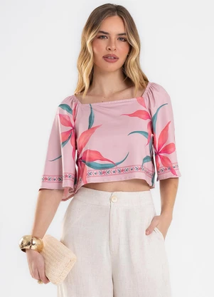 Endless - Blusa Feminina Manga Ampla Rosa - ENDLESS