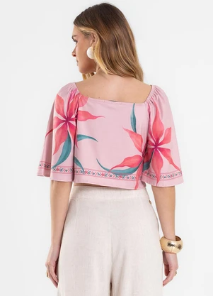 Endless - Blusa Feminina Manga Ampla Rosa - ENDLESS
