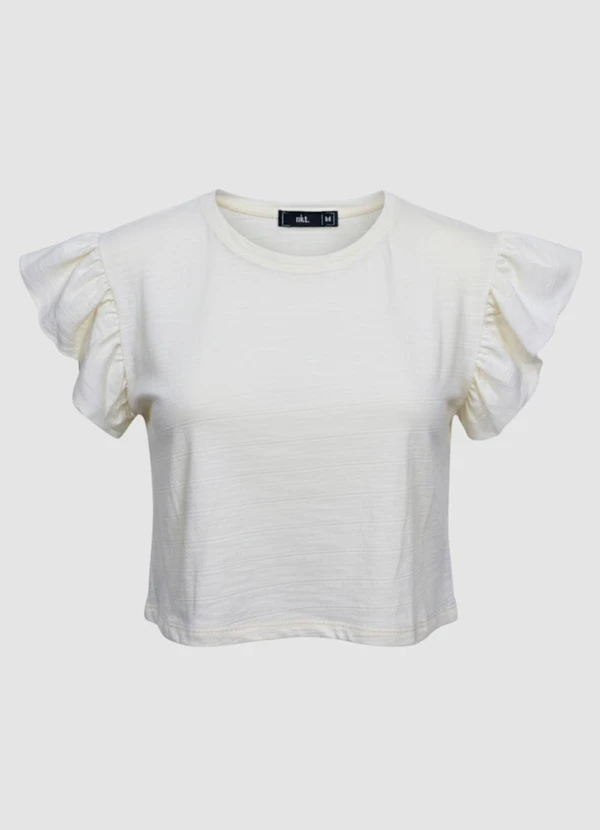 Yends Fashion - Blusa Feminina Manga Babado Branco 4