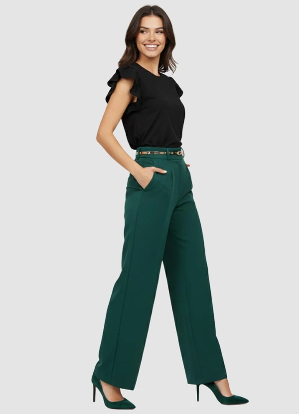 Yends Fashion - Blusa Feminina Manga Babado Preto 2