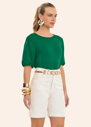 Endless - Blusa Feminina Manga Bufante Verde - ENDLESS