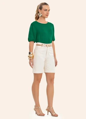 Endless - Blusa Feminina Manga Bufante Verde - ENDLESS