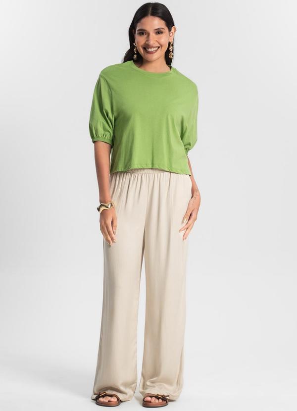 Rovitex - Blusa Feminina Manga Camponesa Verde 3