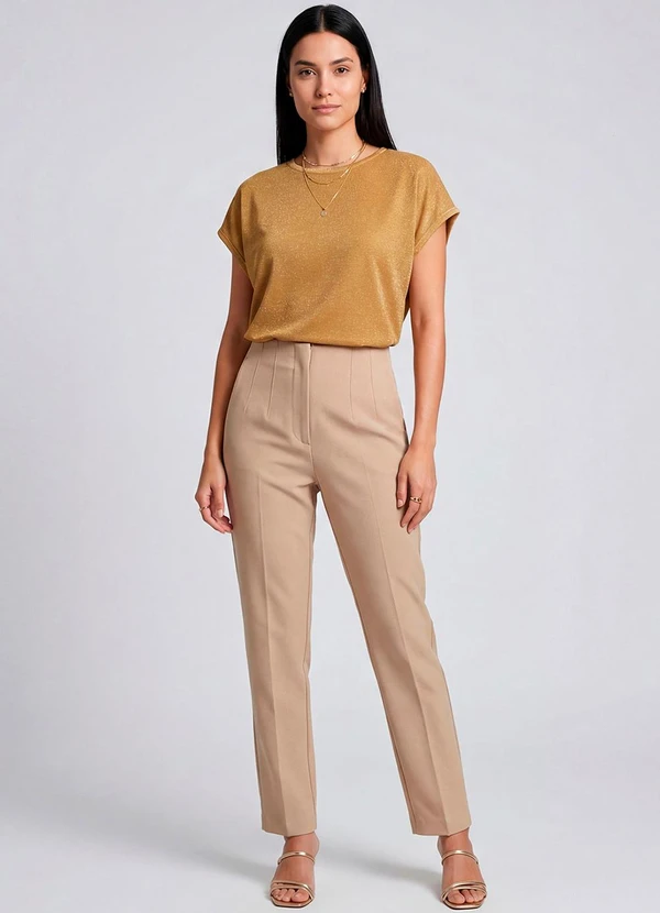 Infinita Cor - Blusa Feminina Manga Cavada Laranja 3