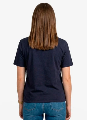 Infinita Cor - Blusa Feminina Manga Curta Azul - INFINITA COR