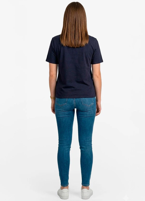 Infinita Cor - Blusa Feminina Manga Curta Azul 4