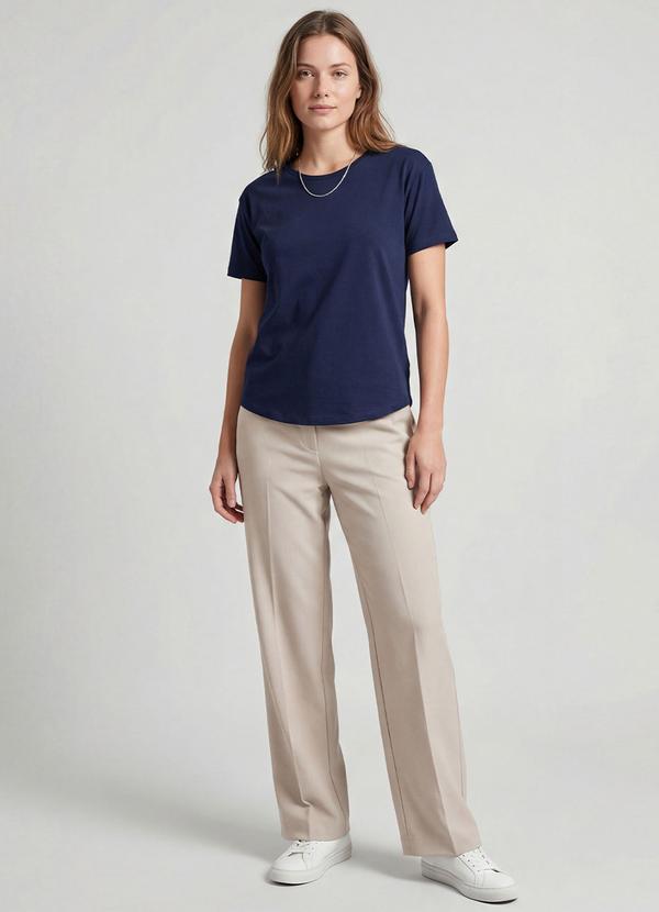 Infinita Cor - Blusa Feminina Manga Curta Azul 2