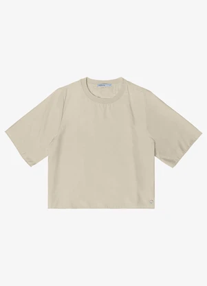Endless - Blusa Feminina Manga Curta Bege - ENDLESS