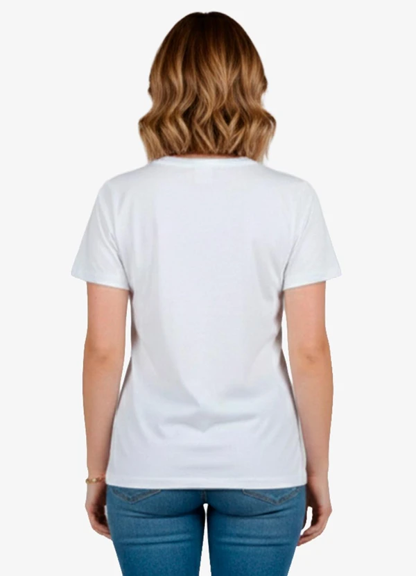 Infinita Cor - Blusa Feminina Manga Curta Branco 2
