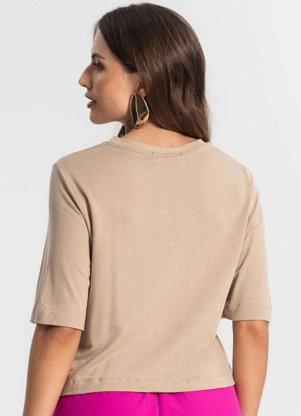 Endless - Blusa Feminina Manga Curta em Molecotton Marrom 2