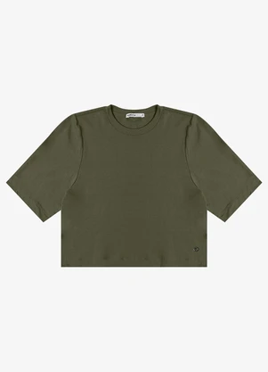 Endless - Blusa Feminina Manga Curta em Molecotton Verde - ENDLESS
