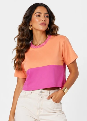 Endless - Blusa Feminina Manga Curta em Viscose Amarelo - ENDLESS