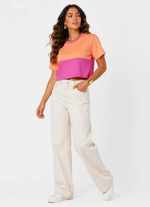 Endless - Blusa Feminina Manga Curta em Viscose Amarelo - ENDLESS