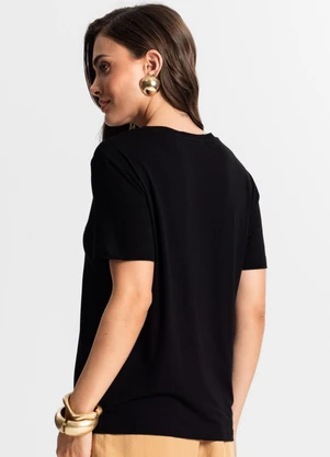 Endless - Blusa Feminina Manga Curta Preto - ENDLESS