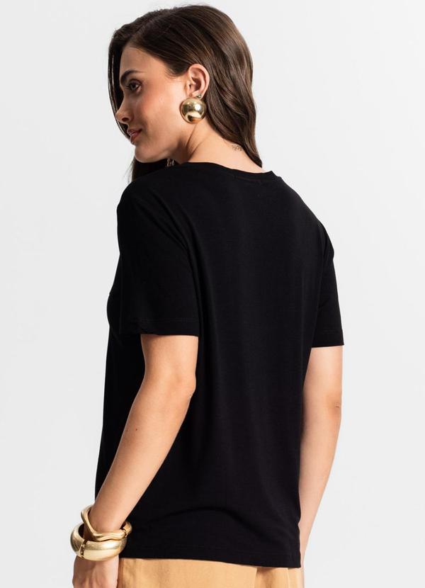 Endless - Blusa Feminina Manga Curta Preto 2