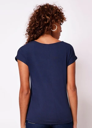 Torra - Blusa Feminina Manga Curta Estampa Marinho - TORRA
