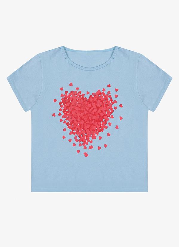 Select - Blusa Feminina Manga Curta Estampada Azul