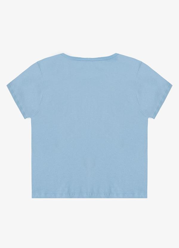 Select - Blusa Feminina Manga Curta Estampada Azul 2