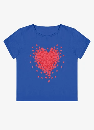 Select - Blusa Feminina Manga Curta Estampada Azul - SELECT