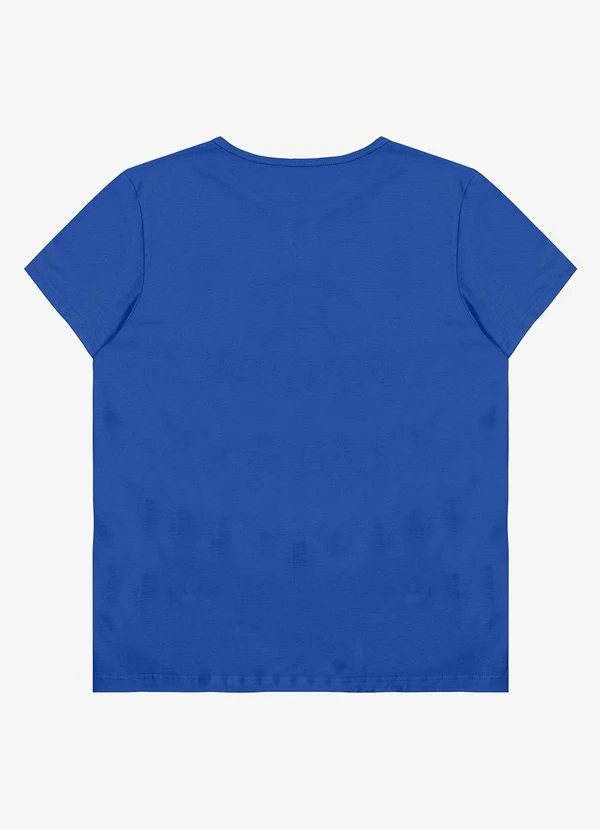 Select - Blusa Feminina Manga Curta Estampada Azul 2