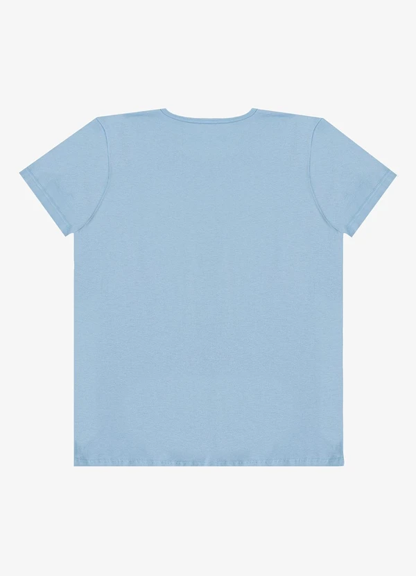 Select - Blusa Feminina Manga Curta Estampada Azul 2