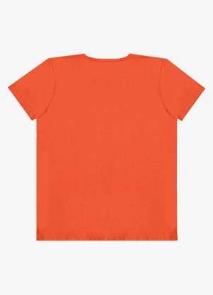 Select - Blusa Feminina Manga Curta Estampada Laranja - SELECT