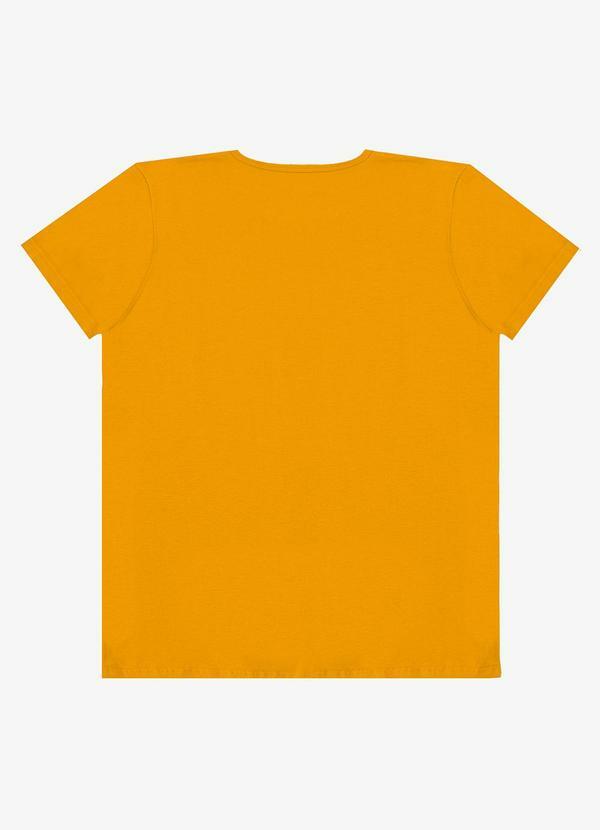Select - Blusa Feminina Manga Curta Estampada Laranja 2