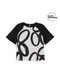Marialícia - Blusa Feminina Manga Curta Estampada Preto - variação: Preto