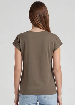 Infinita Cor - Blusa Feminina Manga Curta Estampada Verde - INFINITA COR