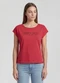 Infinita Cor - Blusa Feminina Manga Curta Estampada Branco - variação: Vermelho