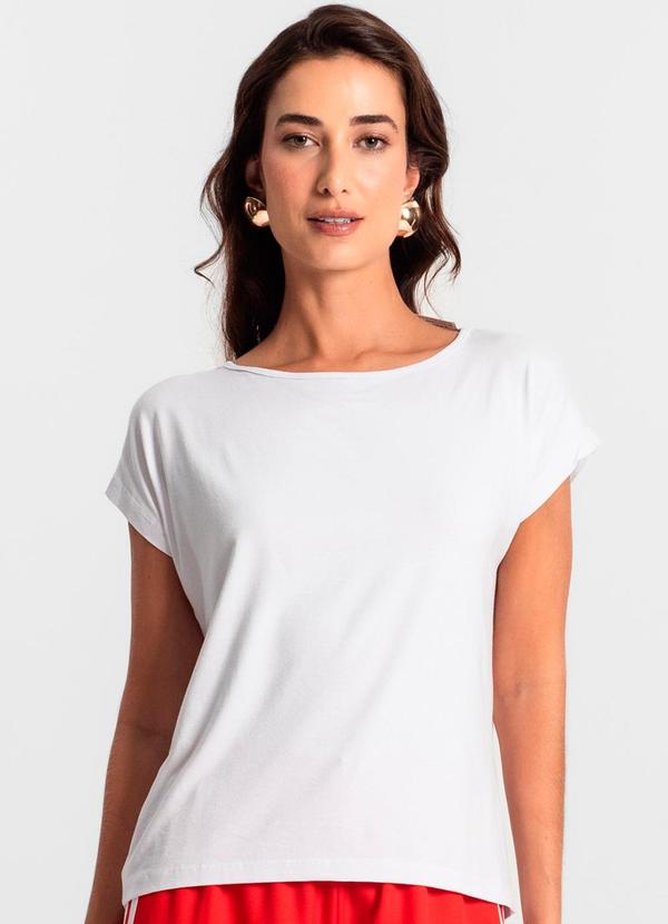 Rovitex - Blusa Feminina Manga Curta Branco 1