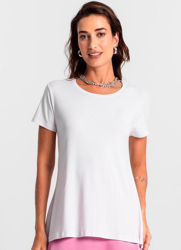 Rovitex - Blusa Feminina Manga Curta Ko Branco