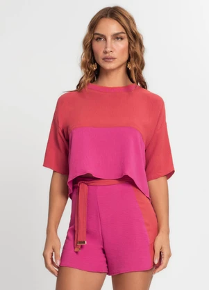 Endless - Blusa Feminina Manga Curta Laranja - ENDLESS