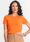 Rovitex - Blusa Feminina Manga Curta Laranja - variação: Laranja