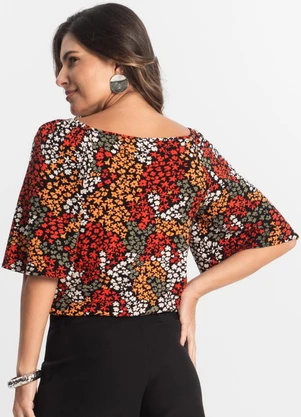 Select - Blusa Feminina Manga Curta Laranja - SELECT