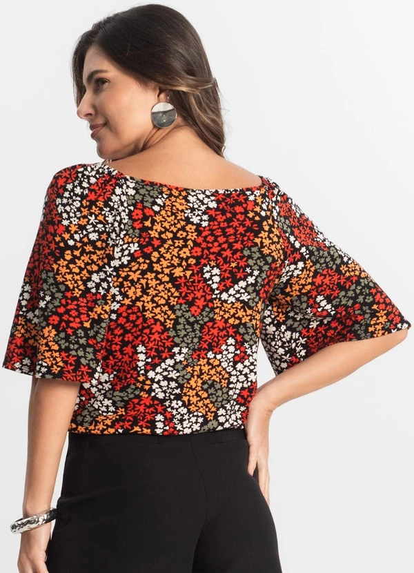 Select - Blusa Feminina Manga Curta Laranja 2