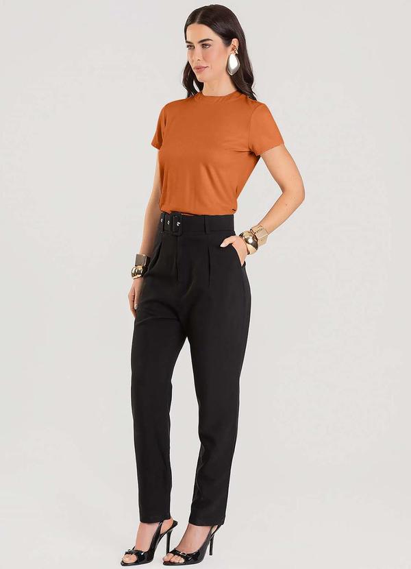 Dianna - Blusa Feminina Manga Curta Laranja 1