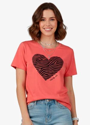 Infinita Cor - Blusa Feminina Manga Curta Laranja - INFINITA COR